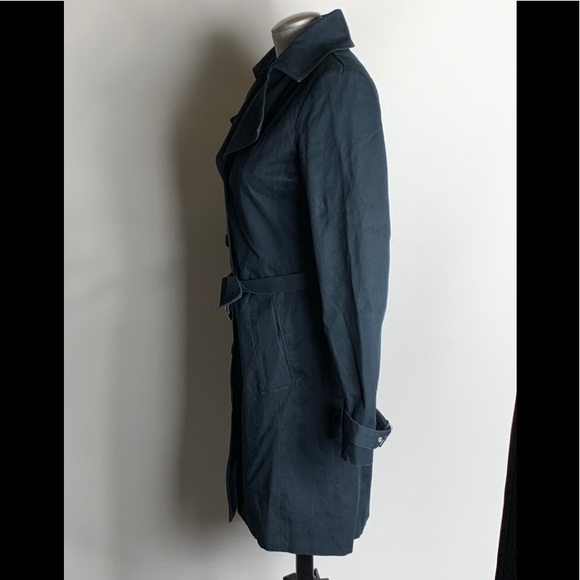 Armor Jeans Trench Coat Womens XS Lined Button Up Long Rain Top Coat - Picture 4 of 12